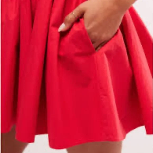 Free People ‘Gaia’ Vibrant Red Mini Skirt - Picture 6 of 10